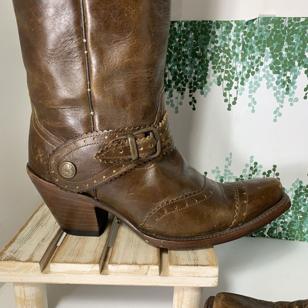Leather Corral Western Boots Cowboy Cowgirl Size 7.5 Women - Picture 6 of 16